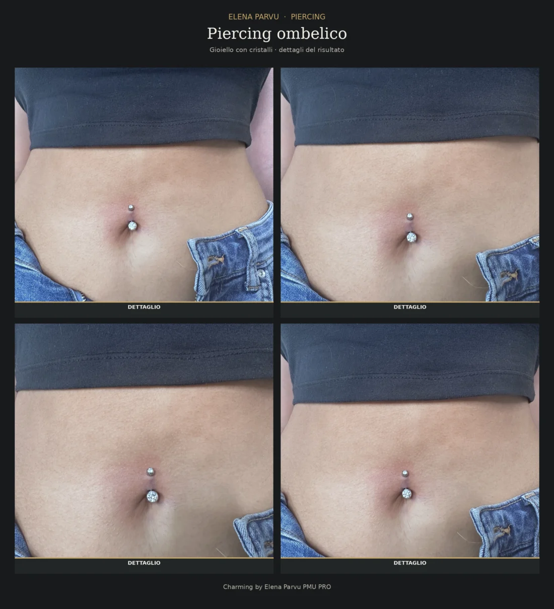 Piercing Cristalli: Piercing Ombelico - Elena Parvu