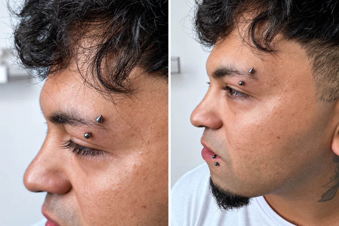 Piercing Sopracciglio e Labbro - Elena Parvu